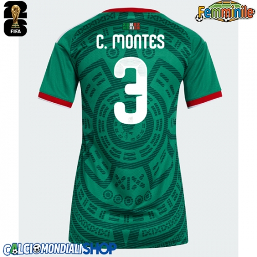Maglie da calcio Messico Cesar Montes #3 Prima Maglia Femminile Mondiali 2026  Manica Corta